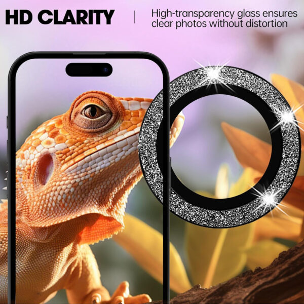 For iPhone 14 Pro Max Glitter Sparkle Tempered Glass Camera Lens Protector CMA003 - Image 5