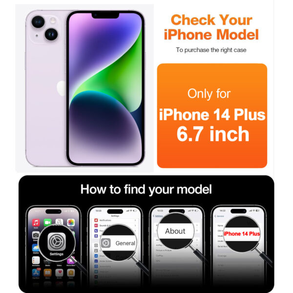 For iPhone 14 Plus Case Leather Flip Wallet Cover FWC120 - Image 2