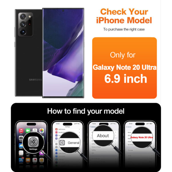For Galaxy Note 20 Ultra Case Leather Flip Wallet Cover FWC94 - Image 2
