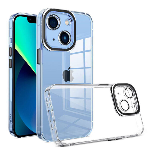 For iPhone 15 Plus Case with Camera Protective Clear Hard Cover HDL124
