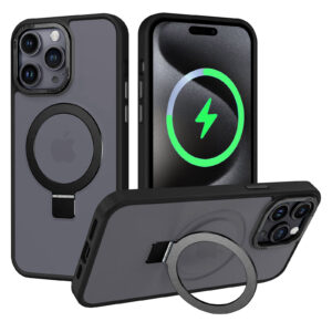 For iPhone 14 Pro Max Case with Magsafe Charging Stand Matt Hard Cover HDL138