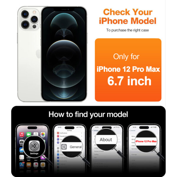 For iPhone 12 Pro Max (6.7 inch) Clear 10D Full Coverage Tempered Glass Screen Protector Black Frame - Image 2