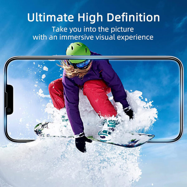 For iPhone 13 Pro Max (6.7 inch) Clear 10D Full Coverage Tempered Glass Screen Protector Black Frame - Image 9