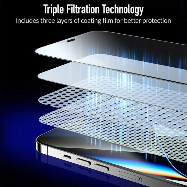 For iPhone 11 (6.1 inch) Blue Light Filter Full Coverage Tempered Glass Screen Protector - Image 8