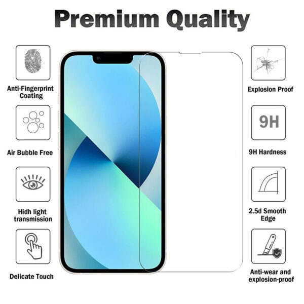 For iPhone 13 Pro (6.1 inch) Clear 2.5D Tempered Glass Screen Protector - Image 3