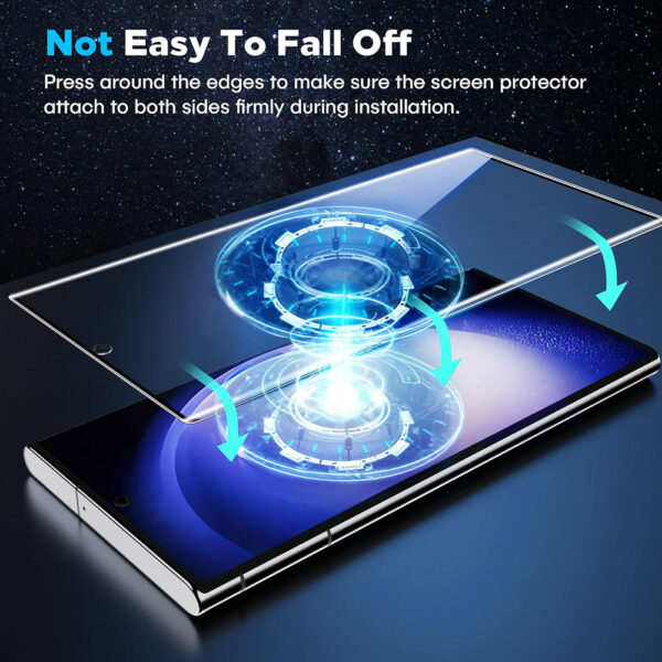 For Galaxy S24 Ultra (6.8 inch) Full Coverage Tempered Glass Screen Protector Black Frame - Image 4